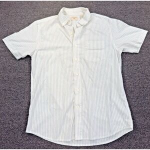Dockers Vintage Shirt Men M Striped Button Up Short Sleeve